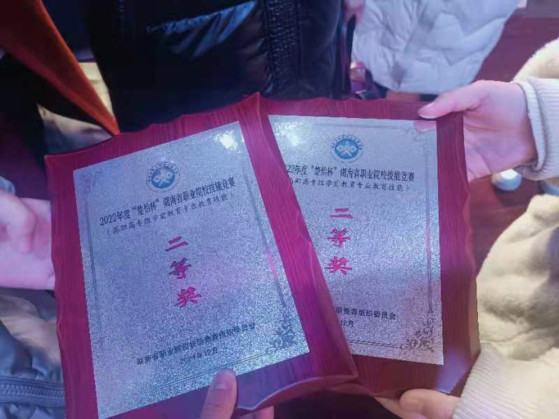 优秀！杏盛娱乐学子荣获湖南省职业院校教育技能大赛二等奖